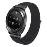 Samsung Galaxy Watch (46mm) kellolle nailoni vaihto ranneke missä tarranauha kiinnitys - Musta