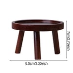 Support En Bois Pour Plante D'intérieur,Tabouret Haut Rond,Moderne,Décoratif Pour Salon,Table D'appoint En Bois Pour Canapé Multifonctionnel - Type Brown S8.57cm