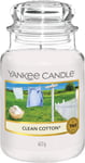 Yankee Candle Scented Candle, Clean Cotton Large Jar Candle, Long Burning up to