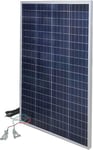 Brama West Kerbl 70601 Kit solaire avec régulateur de charge, 100 W, pour connexion directe à une batterie 12 V, barre horizontale, panneau solaire