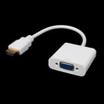 HDMI to VGA Adapter Converter 1080P HD With Audio Cable For HDTV PC Laptop TV UK