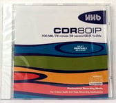 HHB CDR80IP Printable 700MB/80 Min Audio Data Recordable Compact Disc CD-R - NEW