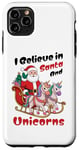 iPhone 11 Pro Max I Believe in Santa and Unicorns Christmas Tee Case