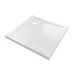 RECEVEUR DE DOUCHE A POSER EXTRA PLAT EN ACRYLIQUE BLANC CARRE 80x80 cm BAC DE DOUCHE