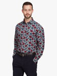 Simon Carter Poppy Print Soft Cotton Long Sleeve Shirt, Blue/Multi