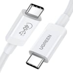 Ugreen PD USB-C till USB-C kabel 100W 0.8m - Vit