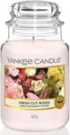 Yankee Candle Scented Candle Fresh Cut Roses Large Jar Candle Burn Time Up To 1