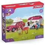 Voyage en voiture avec remorque pour chevaux, Coffret figurines Schleich 4253...