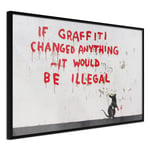 Plakat - Quotes Graffiti - 90 x 60 cm - Sort ramme