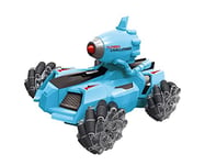 TURBO CHALLENGE - Tank - Drift - 1/18-092231 - Véhicule Télécommandé - Bleu - Prêt à Rouler - Option Fumée - Batterie Rechargeable et Piles incluses - Plastique - À Partir de 6 Ans