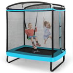 7FT Kids Trampoline Approved Outdoor Rectangle Recreational Trampoline Blue