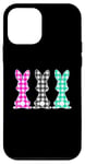 Coque pour iPhone 12 mini Plaid en flanelle de buffle pour Pâques