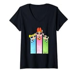 Womens Cartoon Network PowerPuff Girls Tropical Flight V-Neck T-Shirt