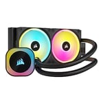 Corsair iCUE LINK H100i RGB Liquid CPU Cooler - 240mm AIO - QX120 RGB Fans - Fits Intel® LGA 1700, AMD® AM5 - iCUE LINK System Hub Included - Black