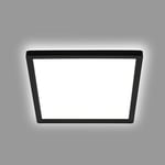 BRILONER - Plafonnier LED à lumière indirecte, plat, lumière blanc neutre, lampe LED, plafonnier LED, lampe de salon, panneau LED, lampe de cuisine, plafonnier, 24x24x3 cm, noir