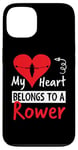 Coque pour iPhone 13 Valentines Day Design - My Heart Belongs to a Rower