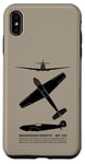 Coque pour iPhone XS Max Avion de chasse allemand Bf 109 WW2 avec faits