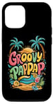 Coque pour iPhone 14 Pro Rétro Groovy Pap Pap Daddy pour la fête des pères papa, grand-père homme