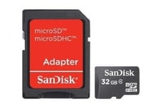 SanDisk muistikortti Micro SD + sovitin 32GB