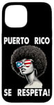 Coque pour iPhone 15 Porto Rico Se Respeta Afro Boricua PR Drapeau Protestation