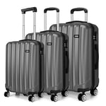 Kono Set de 3 Valises de Voyage Léger et Durable Bagages avec Serrure à Combinaison