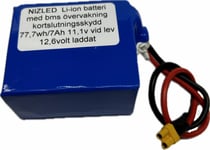 Li-ion batteri 12,6 (11,1) volt 7Ah med BMS, (batteri till Stark Varg