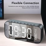 Wireless Retro Speaker Alarm Clock Mini Family Mirror Alarm Clock