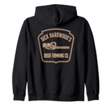 Dick Hardwood's Bush Trimming, Funny Company Gardener Zip Hoodie