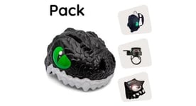 Crazy safety pack   casque dragon noir pour enfants  sac a dos  sonnette  gants