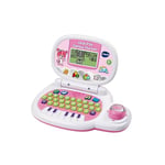 VTech - Ordi P'tit Genius Ourson Rose, Ordinateur Portable Enfant avec Écran Rétroéclairé, Souris, 10 Jeux Évolutifs, Jouet Éducatif, Cadeau Enfant de 2 Ans à 5 Ans - Contenu en Français