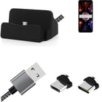 Station d'accueil pour Asus ROG Phone 5s Pro + USB-Typ C et Micro-USB Connexion