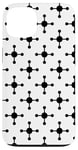 Coque pour iPhone 13 White Black Molecule Atom Connected Dot Monochrome Pattern