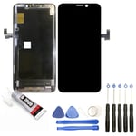 VITRE TACTILE + ECRAN LCD TFT POUR IPHONE 11 Pro Max ARGENT + OUTILS + COLLE