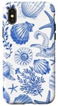 iPhone X/XS Blue Seashell Coastal Summer, Starfish, Women Case