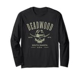 Deadwood South Dakota USA Skull Design Long Sleeve T-Shirt