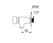 Robinet de lavabo temporisé mural TEMPOSTOP 1/2'' avec rosace - DELABIE - 746292