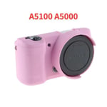 Étui de caméra en Silicone,housse de protection pour appareil photo Sony Alpha A6000 A6100 A6300 A6400 A6500 A6600 A5100 A5000 - Type A5100 A5000 Pink