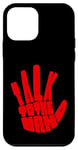 Coque pour iPhone 12 mini Graphisme rouge « Talk To The Hand »