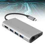 Type C - HDMI Hub RJ45 8 In-1 Monitoiminen USB C -telakointiasema kannettavalle tietokoneelle