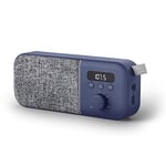 Energy Sistem Fabric Box Radio Navy Enceinte Portable (FM Radio, 1200 mAh Battery, 3 W, PLL Tuner, Audio-Out)-Navy