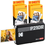 KODAK Pack Mini Imprimante P210 Retro 2 + Cartouche et papier pour 60 photos - I