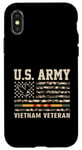 Coque pour iPhone X/XS Drapeau de l'armée américaine du Vietnam pour vétéran des États-Unis