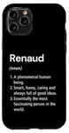 Coque pour iPhone 11 Pro Renaud Définition du nom Dictionnaire amusant