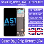 Samsung Galaxy A51 SM-A515 Incell TFT LCD Screen Display Touch Digitizer +Frame