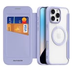 DUX DUCIS Skin X Pro MagSafe Flip Wallet Case for Apple iPhone 16 Pro - Purple