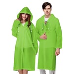 Vicloon Poncho Pluie,2 Pièces Poncho Impermeable,Réutilisable Poncho Matériel EVA,Poncho Pluie Femme et Homme,Parfait pour Les Festivals de Camping et Les Randonnées, Fruit Vert, Taille Unique