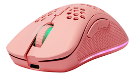 DELTACO GAMING – PM80 Wireless Lightweight Gaming Mouse, RGB, Pink (GAM-120-P)