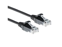 Act Black 1.5 Meter Lszh U/Utp Cat6 Datacenter Slimline Patch Cable With Rj45 Connectors Cat6 U/Utp Slimline Bk 1.50M (Dc9951)