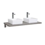 Plan de toilette suspendu pour vasque WILL - 120 cm - Ep. 3,8 cm