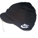 Nike Child Unisex Peak Beanie Hat 340697 010 Black Size M/L